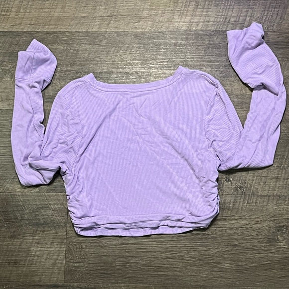 Offline by Aerie Lavender Long Sleeve Crop Top - Picture 3 of 3